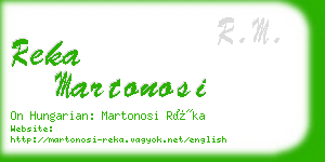 reka martonosi business card